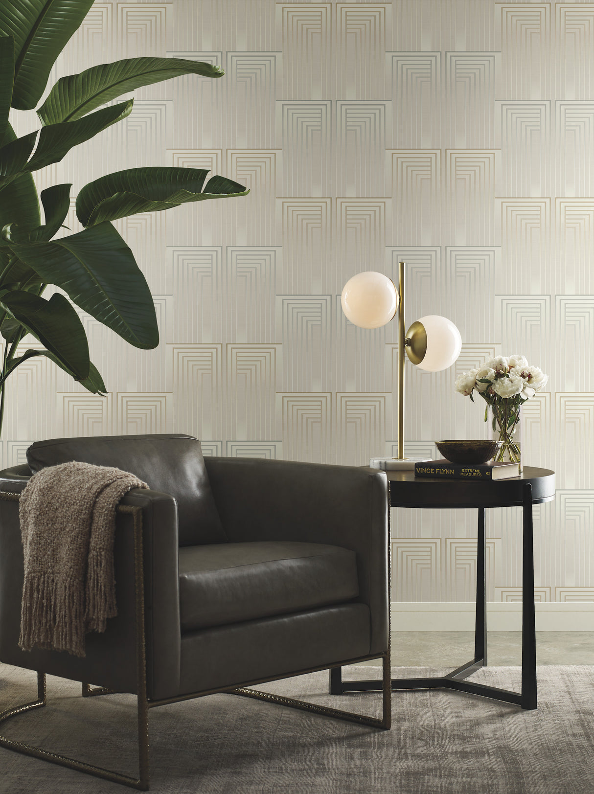York DT5073 Vanishing Silver & Gold Wallpaper