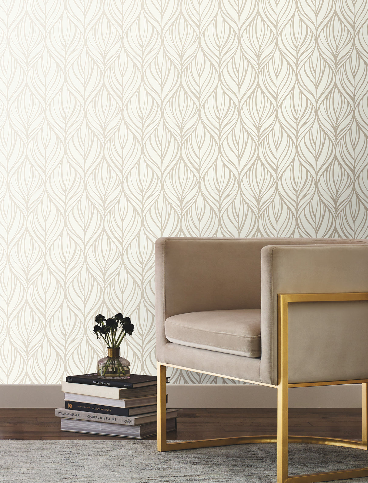 York DT5081 Palma White & Gold Wallpaper