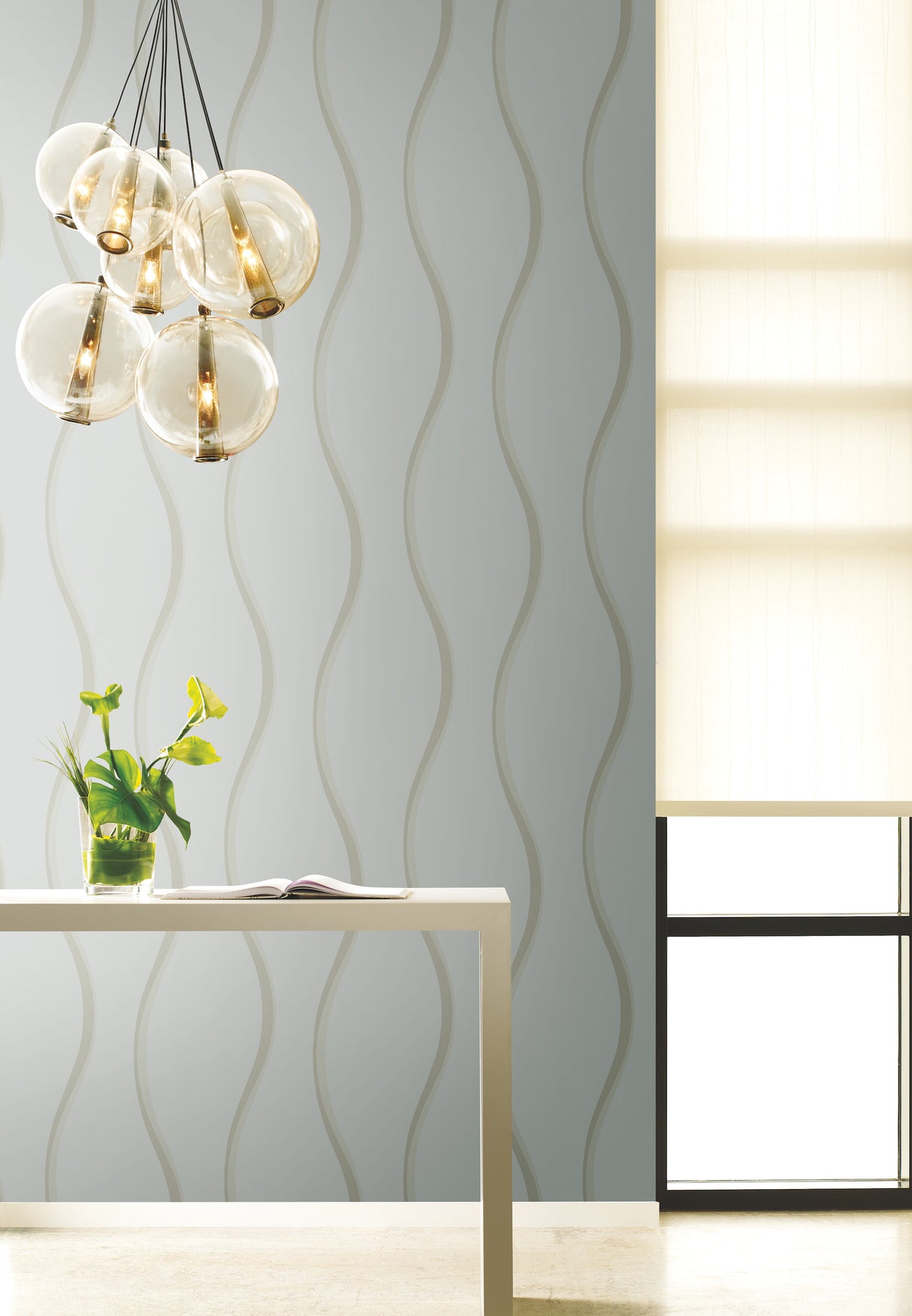 York DT5113 Unfurl Blue Wallpaper