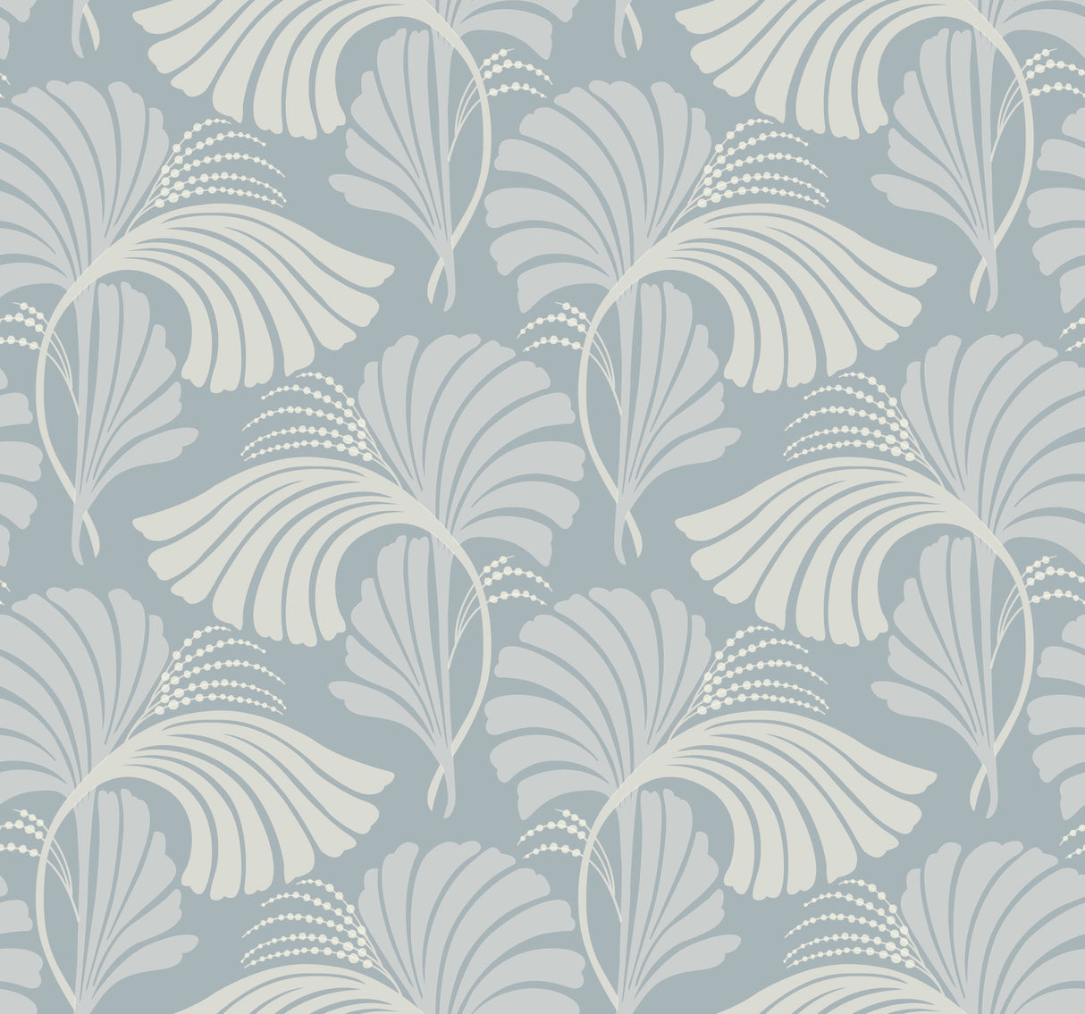 York DT5132 Dancing Leaves Light Blue Wallpaper