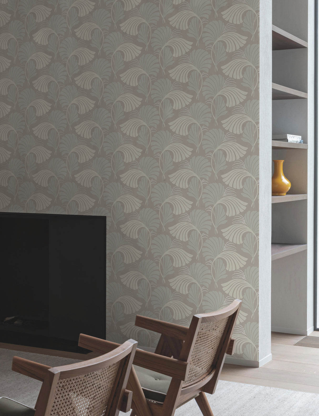York DT5135 Dancing Leaves Neutral Wallpaper