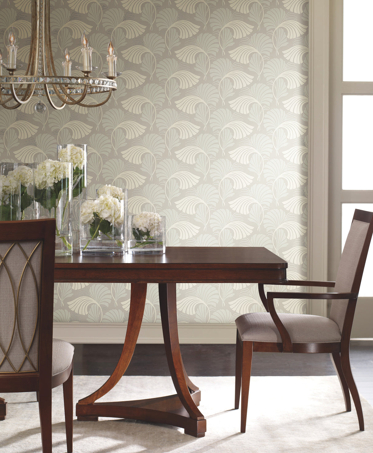 York DT5135 Dancing Leaves Neutral Wallpaper