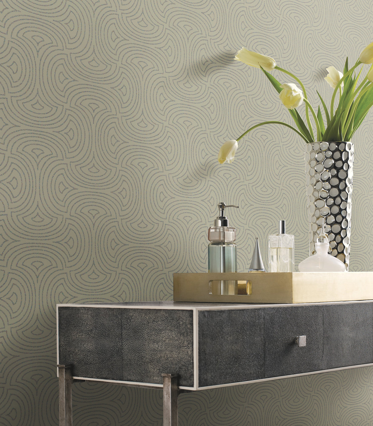 York DT5141 Hourglass Tan Wallpaper