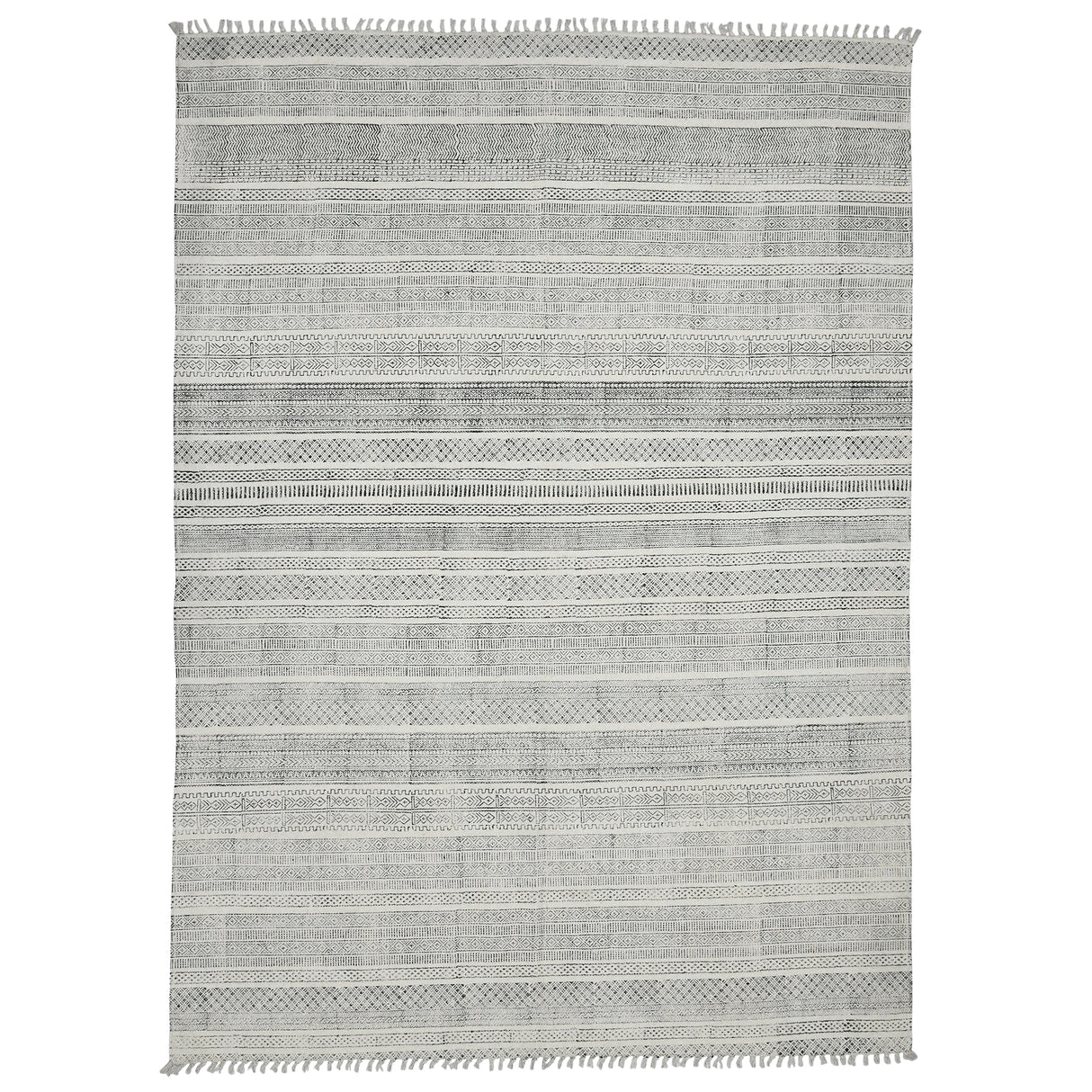 Amer Rugs DUN10508 Dune Distressed Geometric Charcoal 5' X 8' Area Rug