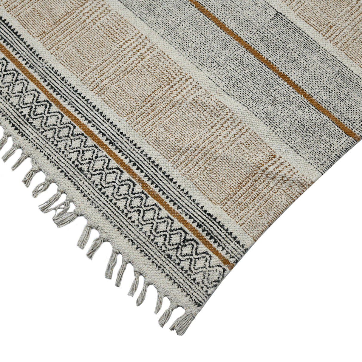 Amer Rugs DUN30508 Dune Distressed Geometric Brown 5' X 8' Area Rug