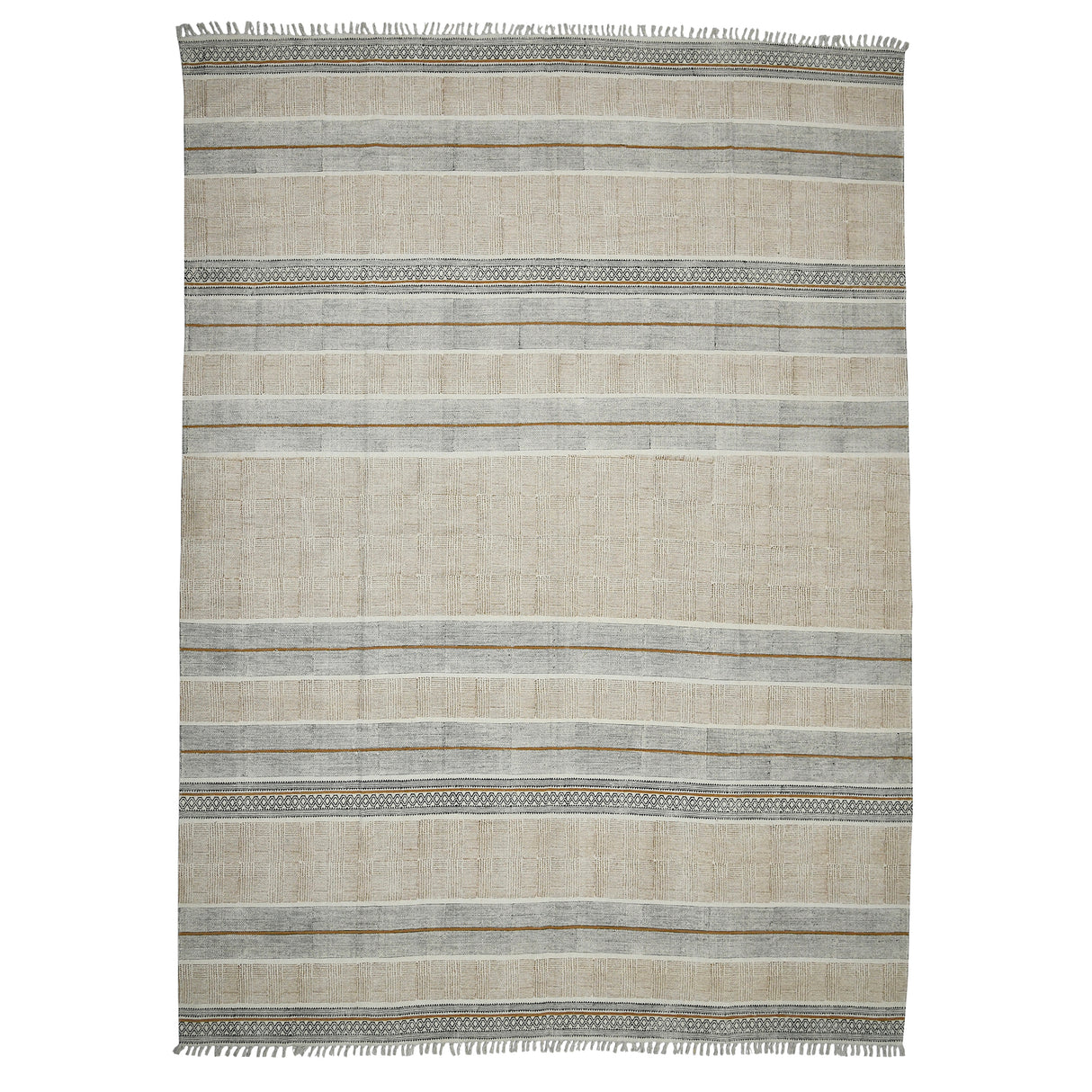 Amer Rugs DUN30508 Dune Distressed Geometric Brown 5' X 8' Area Rug
