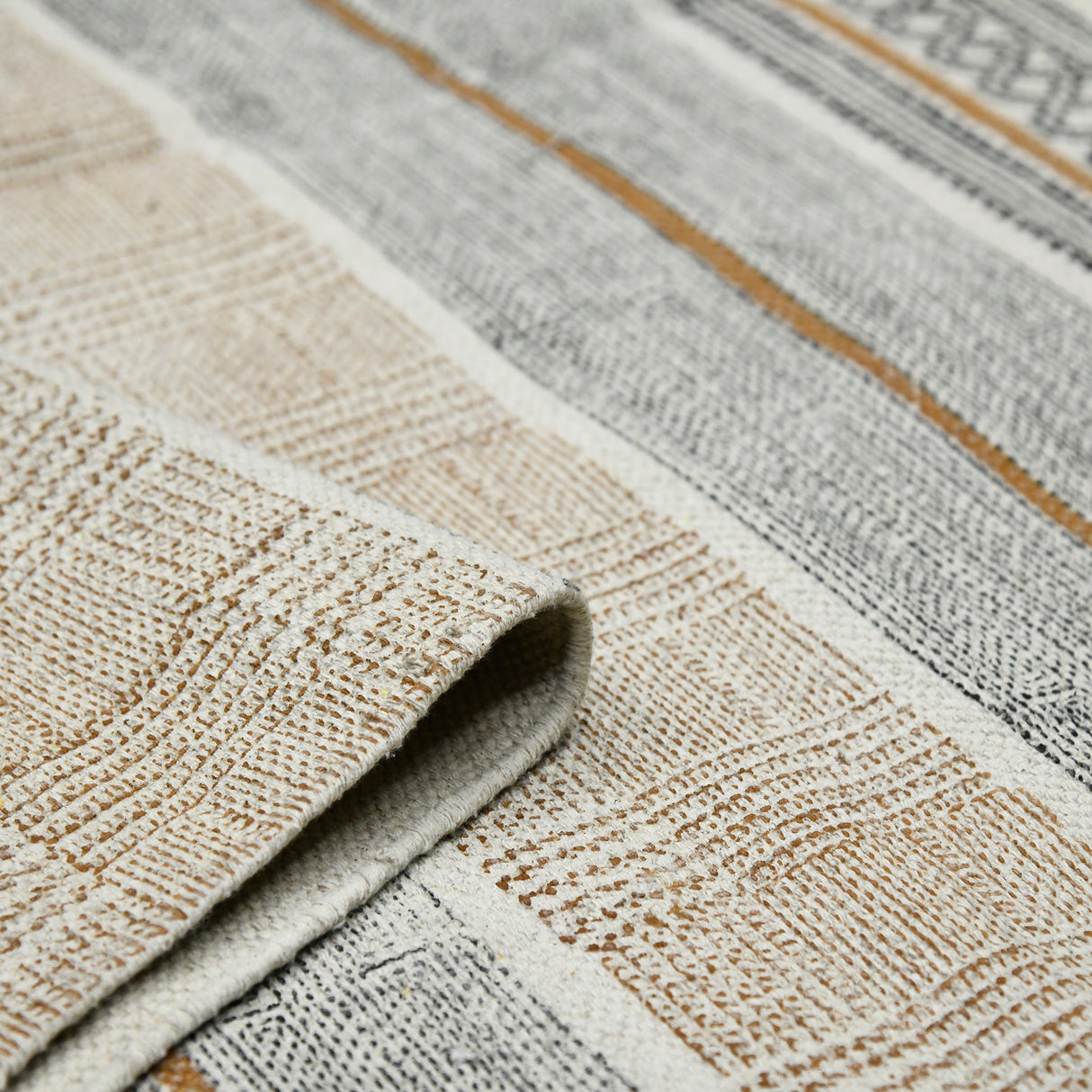 Amer Rugs DUN30508 Dune Distressed Geometric Brown 5' X 8' Area Rug