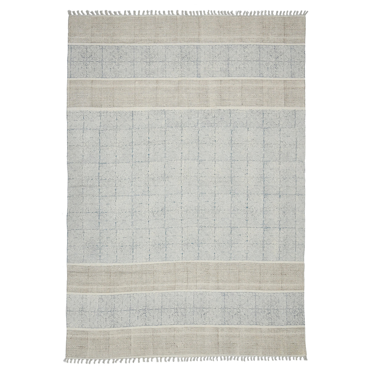 Amer Rugs DUN40508 Dune Distressed Geometric Stone Blue 5' X 8' Area Rug