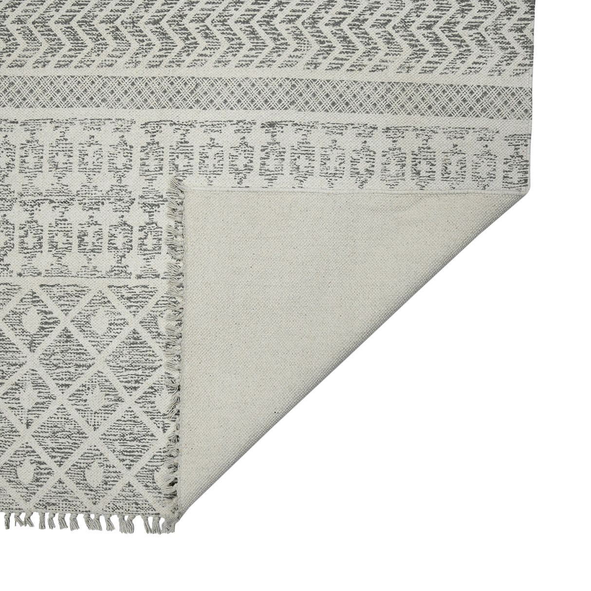 Amer Rugs DUN50508 Dune Distressed Geometric Gray 5' X 8' Area Rug
