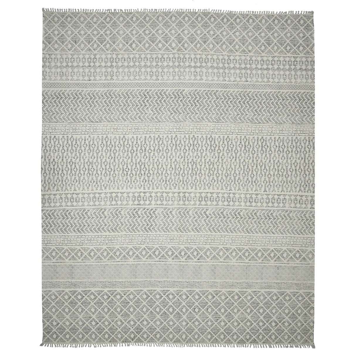 Amer Rugs DUN50508 Dune Distressed Geometric Gray 5' X 8' Area Rug