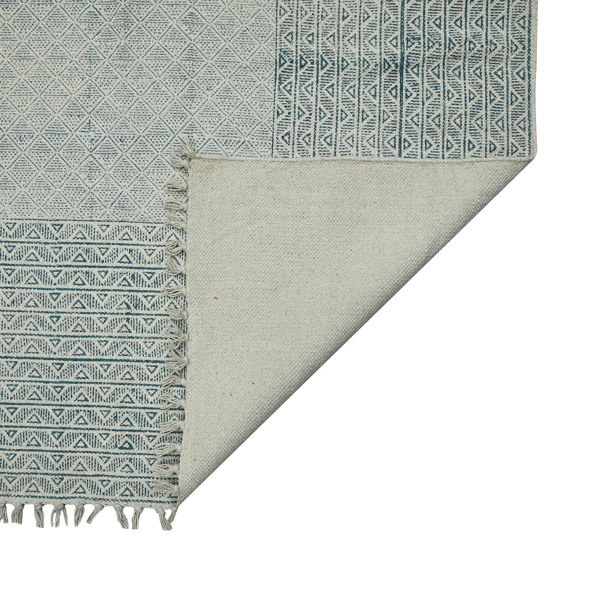 Amer Rugs DUN60508 Dune Distressed Geometric Blue 5' X 8' Area Rug