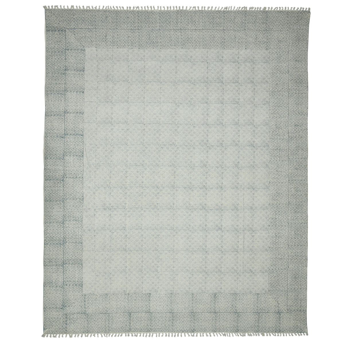 Amer Rugs DUN60508 Dune Distressed Geometric Blue 5' X 8' Area Rug
