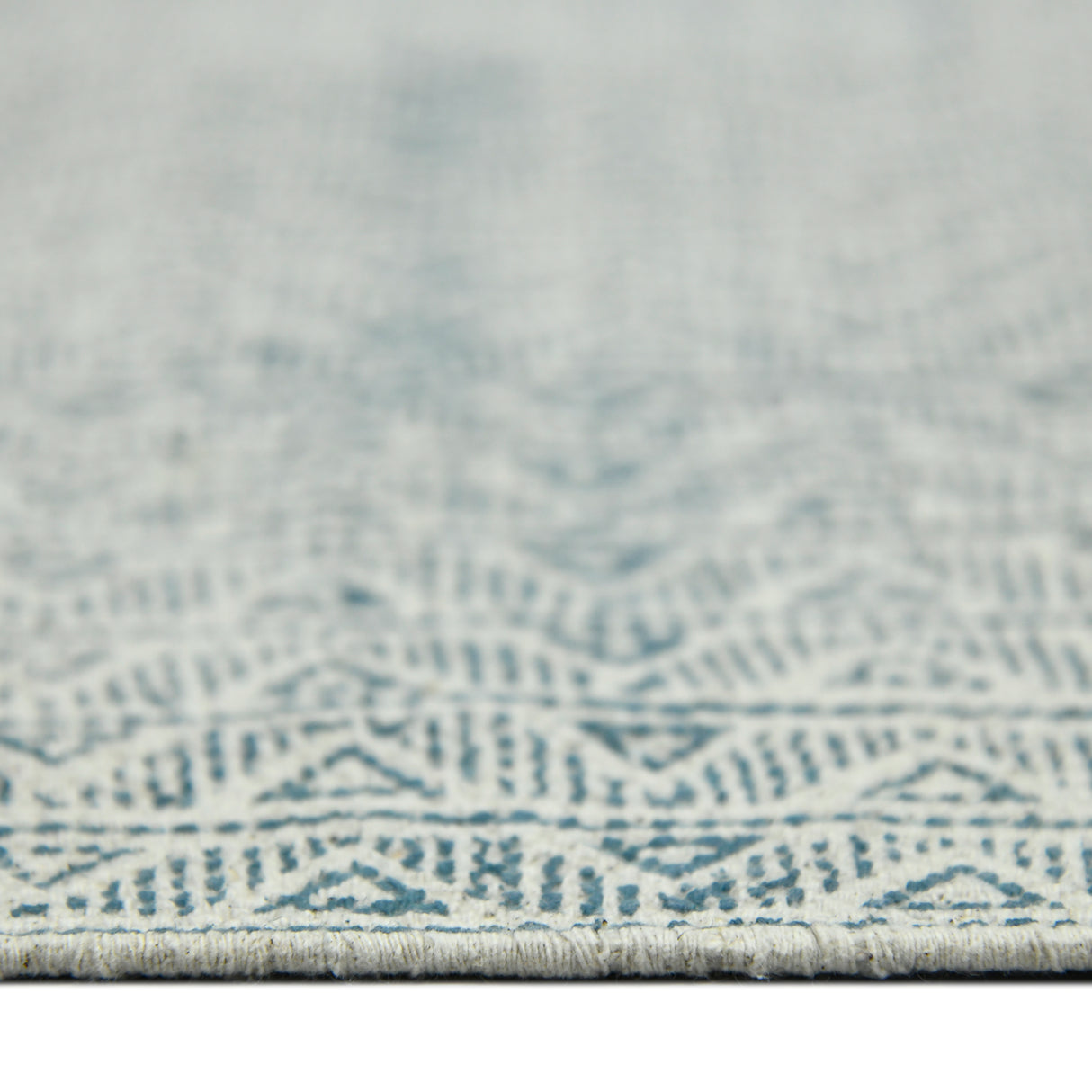 Amer Rugs DUN60508 Dune Distressed Geometric Blue 5' X 8' Area Rug