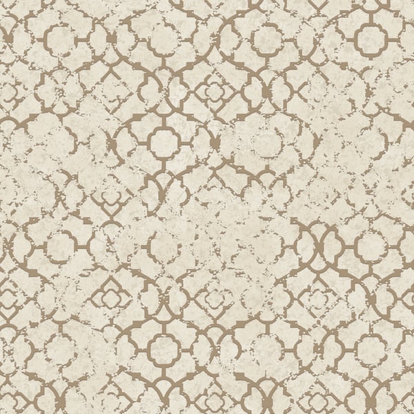 Galerie DWP0246-05 Gold Aged Quatrefoil - Eade's Wallpaper