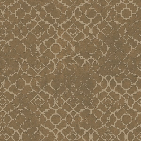 Galerie DWP0246-07 Gold Aged Quatrefoil - Eade's Wallpaper