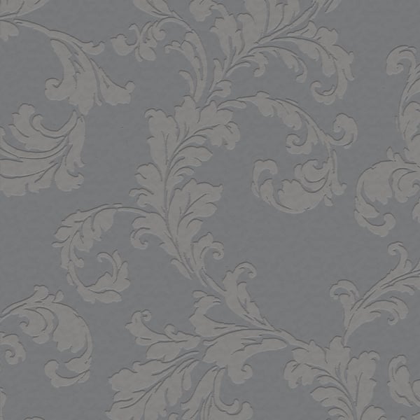 Galerie DWP0250-02 Silver Grey Acanthus trail - Eade's Wallpaper