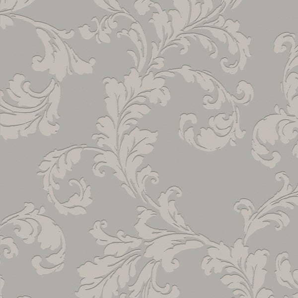 Galerie DWP0250-03 Silver Grey Acanthus trail - Eade's Wallpaper