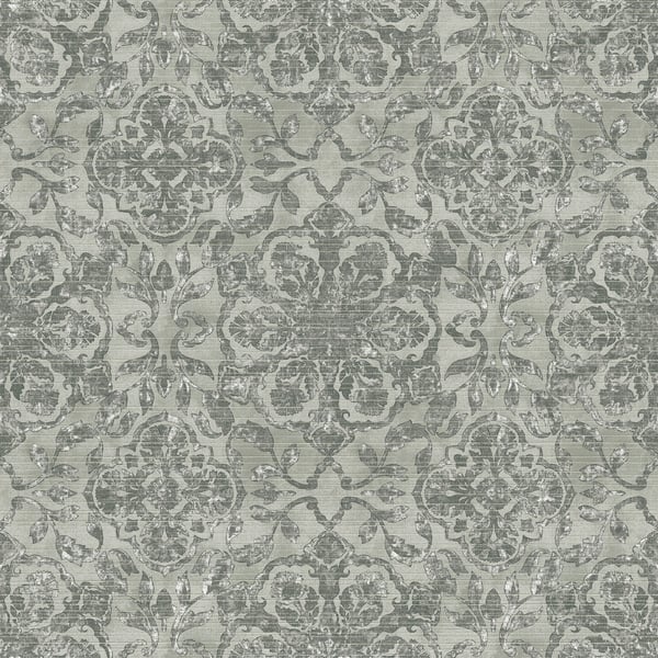 Galerie DWP0353-04 Green Floral Stripe - Eade's Wallpaper