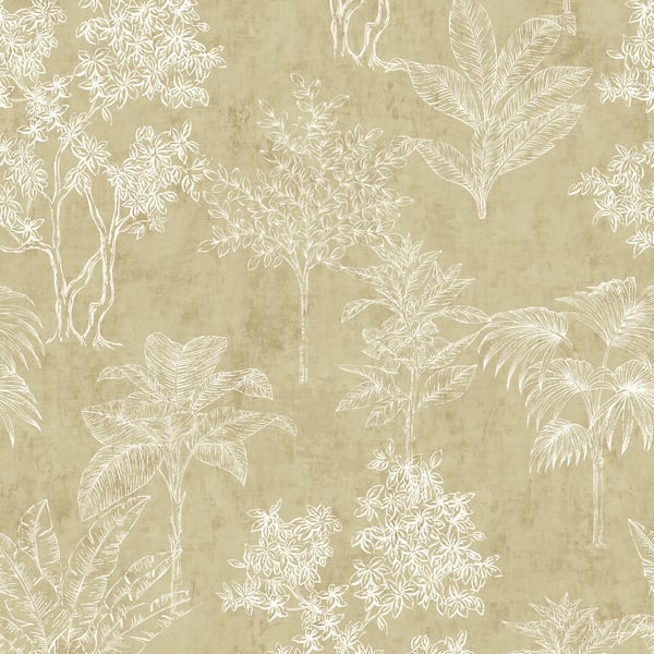 Galerie DWP0361-03 Bronze Brown Floating Foliage - Eade's Wallpaper