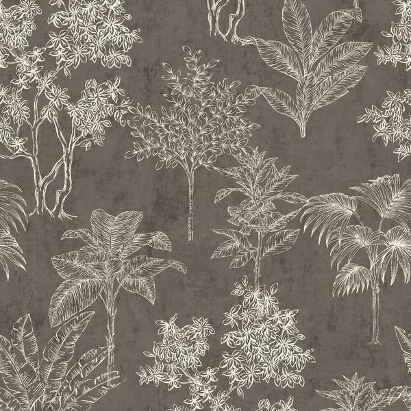 Galerie DWP0361-05 Silver Grey Floating Foliage - Eade's Wallpaper