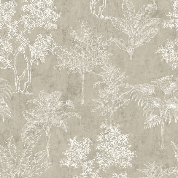 Galerie DWP0361-06 Silver Grey Floating Foliage - Eade's Wallpaper