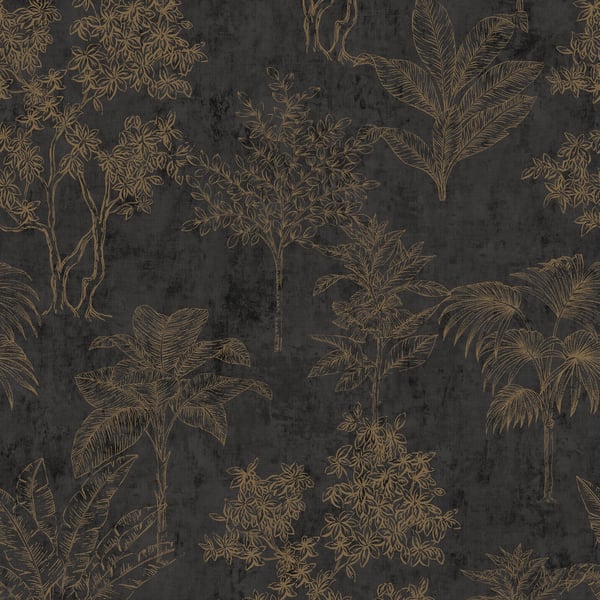 Galerie DWP0361-08 Rose Gold Floating Foliage - Eade's Wallpaper