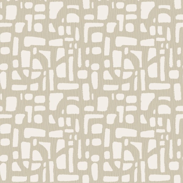Galerie DWP0364-02 Cream Chunky Geo - Eade's Wallpaper