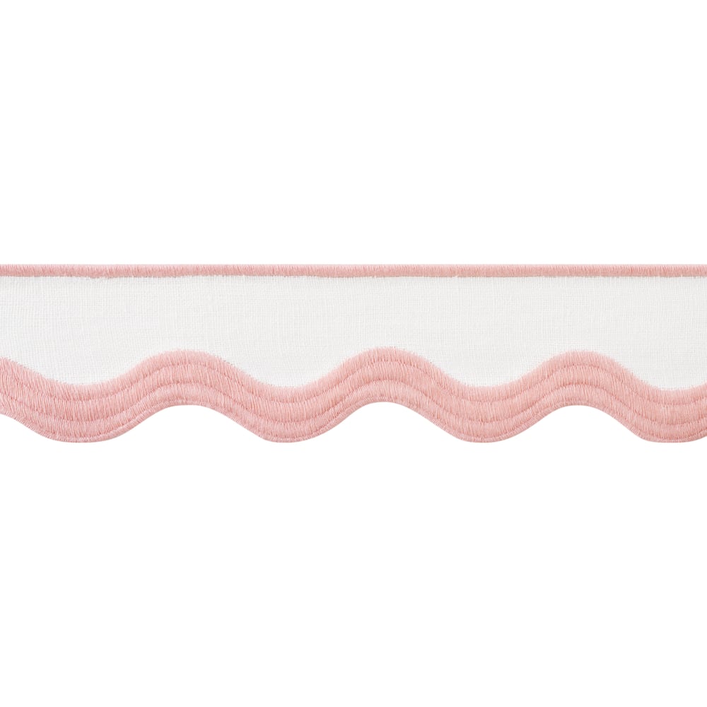 Thibaut WAVE TAPE E12329 in Blush on White Trim - TAPES & TR