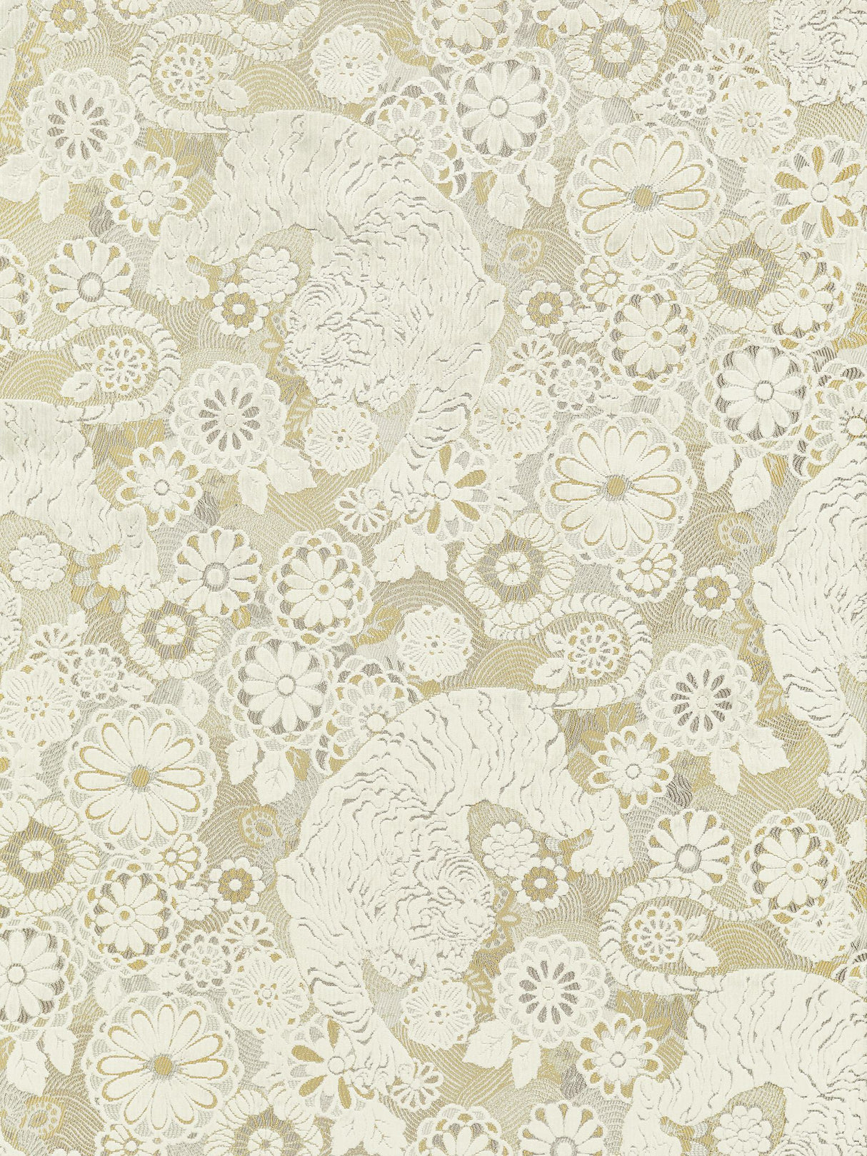 Scalamandre EA 000118V1 WHITE TAWNY SIBERIAN TIGER Fabric - Eade's Wallpaper