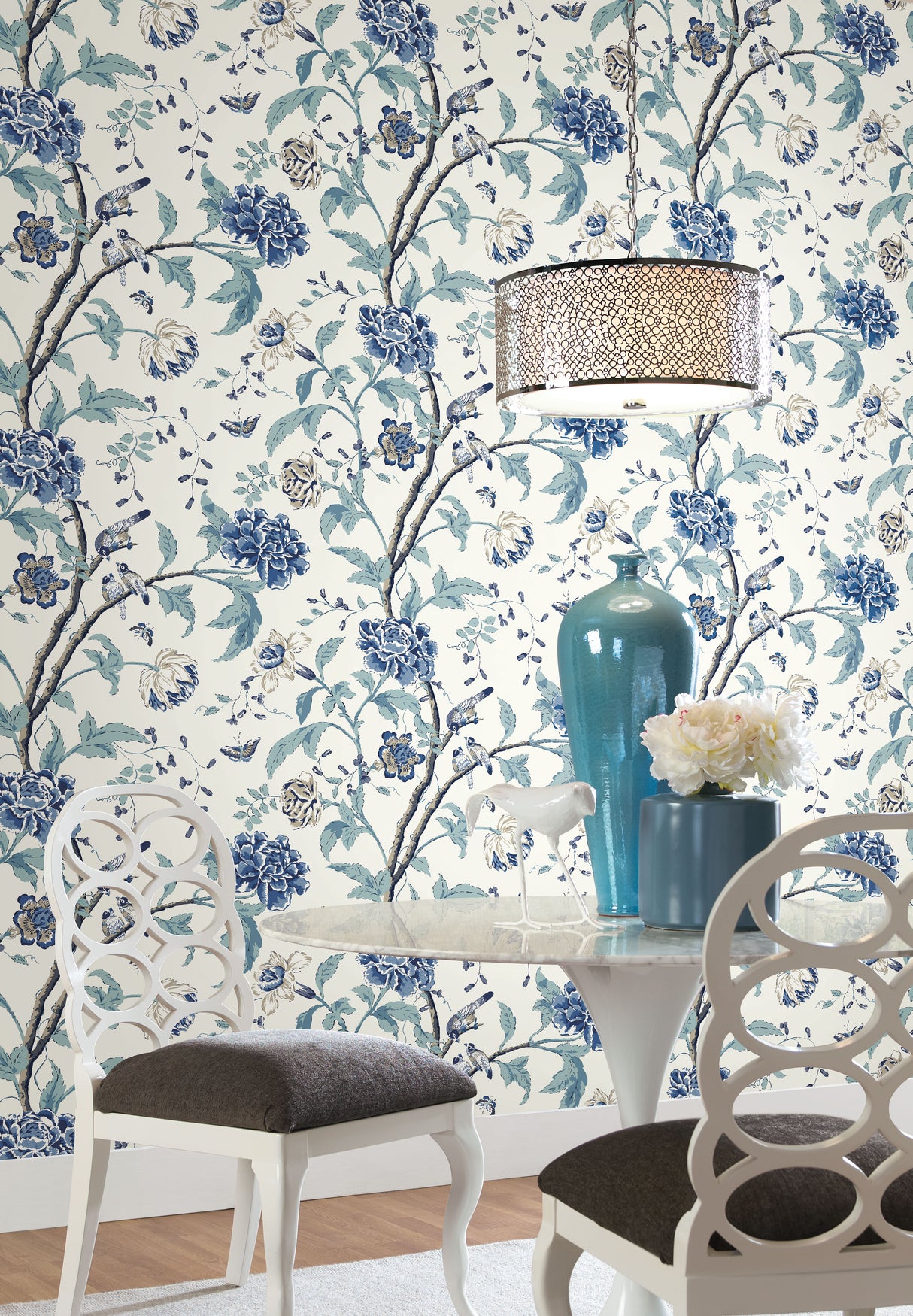 York EB2076 Teahouse Floral Green Wallpaper