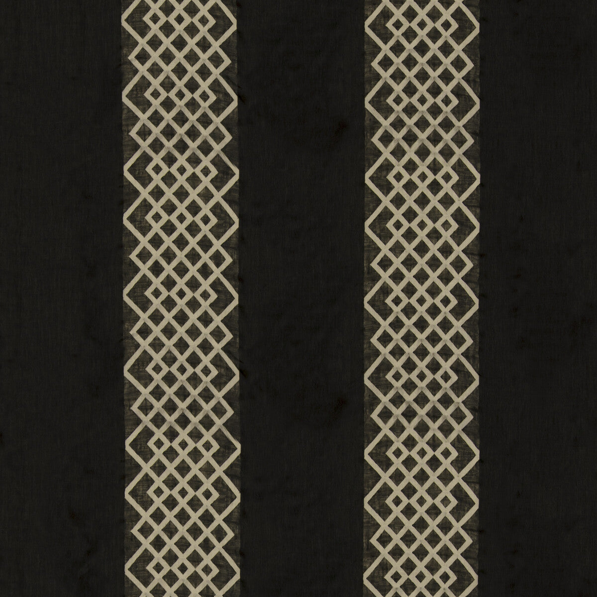 THREADS ED95007.955.0 DIAMOND SHEER EBONY Fabric - Eade's Wallpaper