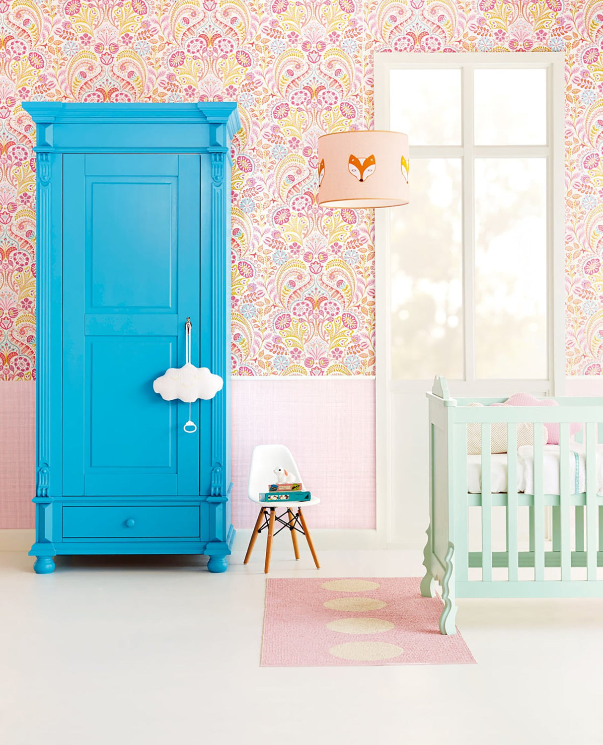 Eijffinger EJ354001 Emelie Pink Damask Wallpaper