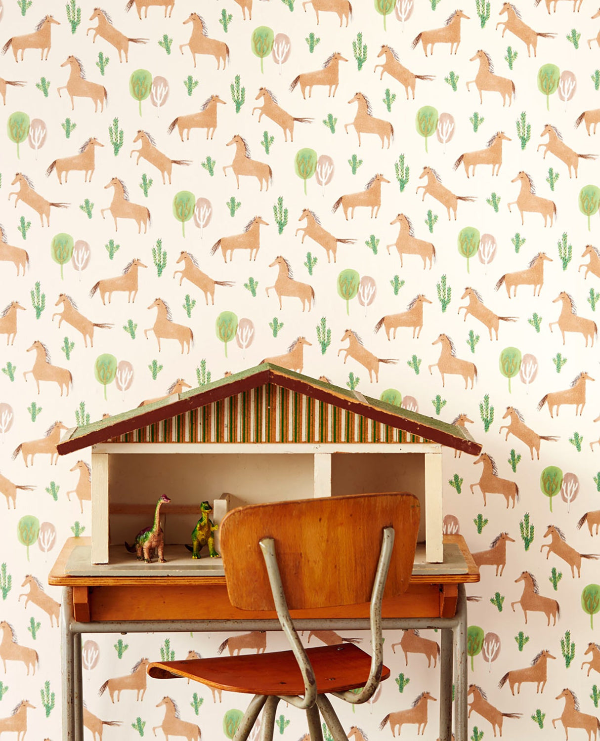 Eijffinger EJ354100 Tuva Brown Horse Wallpaper