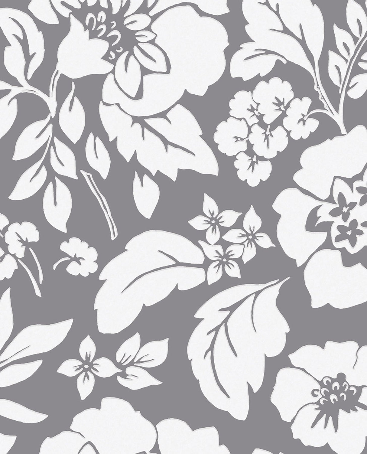 Eijffinger EJ363065 Avens Grey Floral Wallpaper