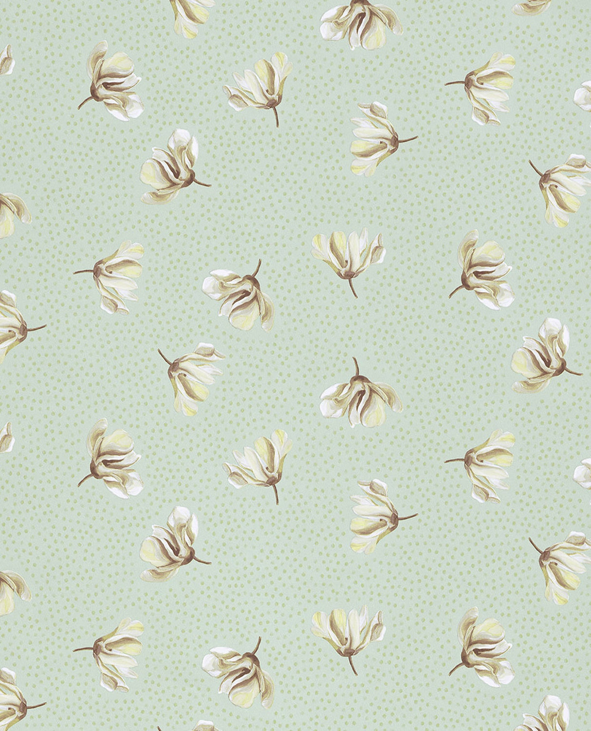 Eijffinger EJ365073 Mullein Green Floral Wallpaper