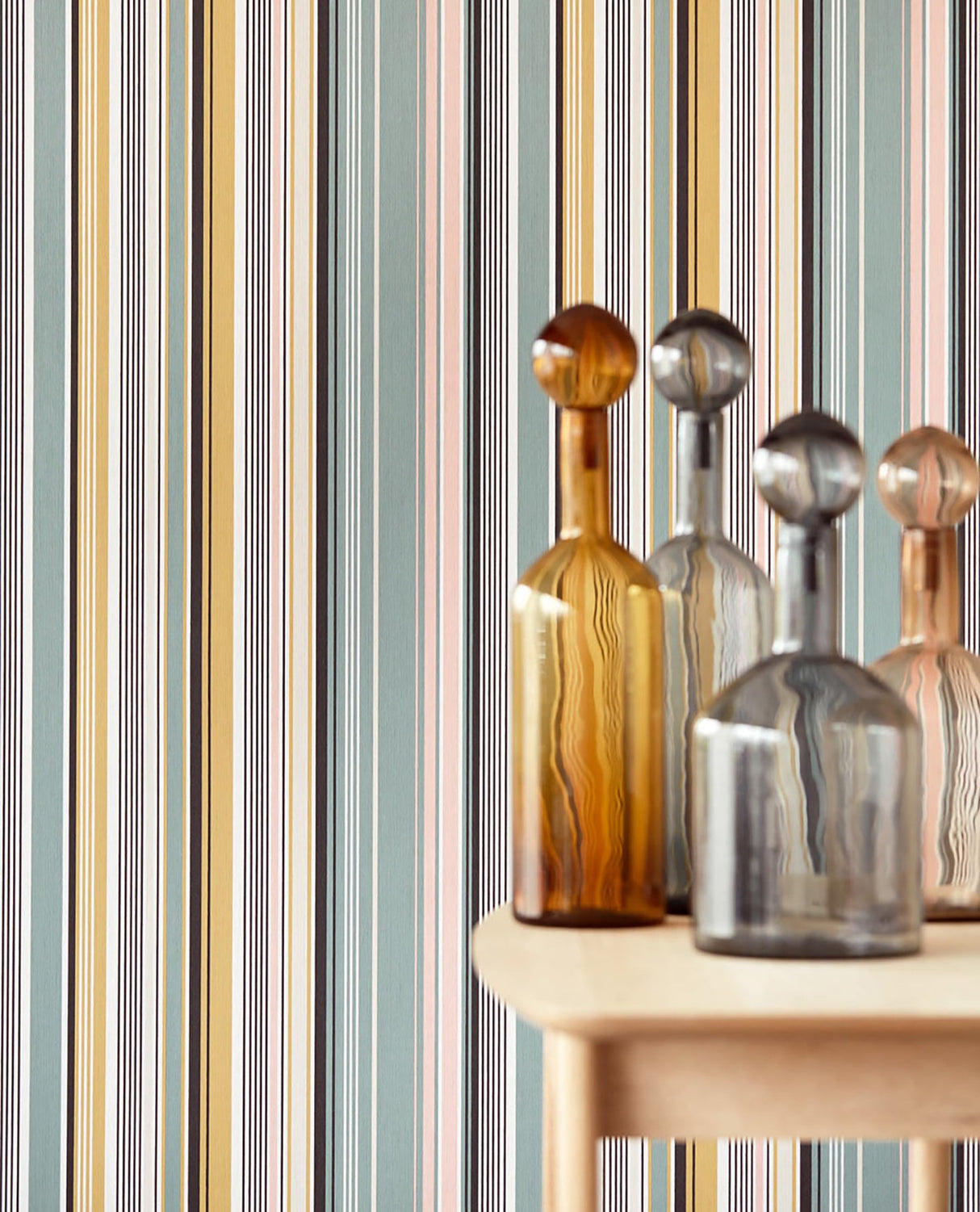 Eijffinger EJ377111 Svea Multicolor Stripe Wallpaper