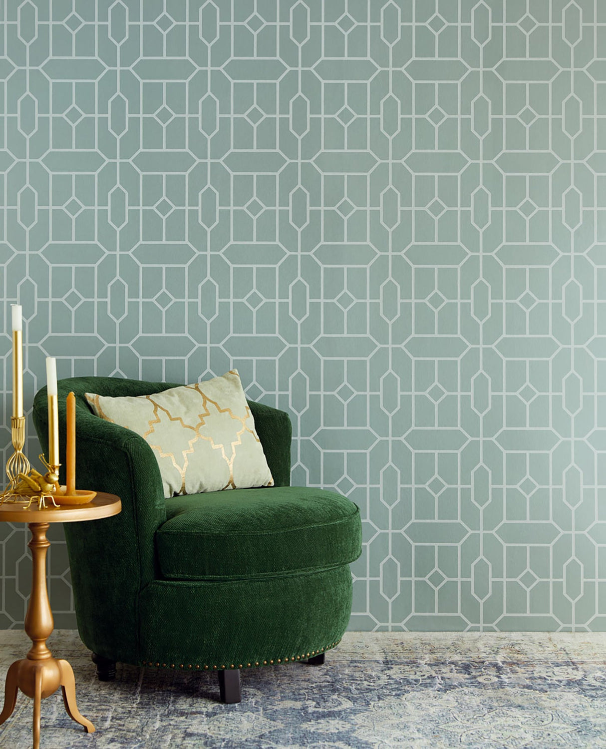 Eijffinger EJ382511 Johan Sage Trellis Wallpaper