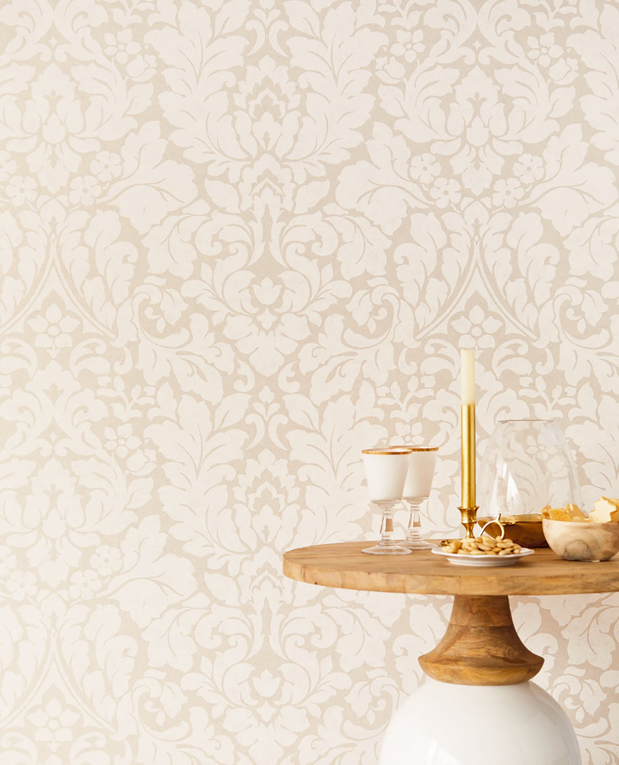 Eijffinger EJ382540 Arvid Off-White Damask Wallpaper