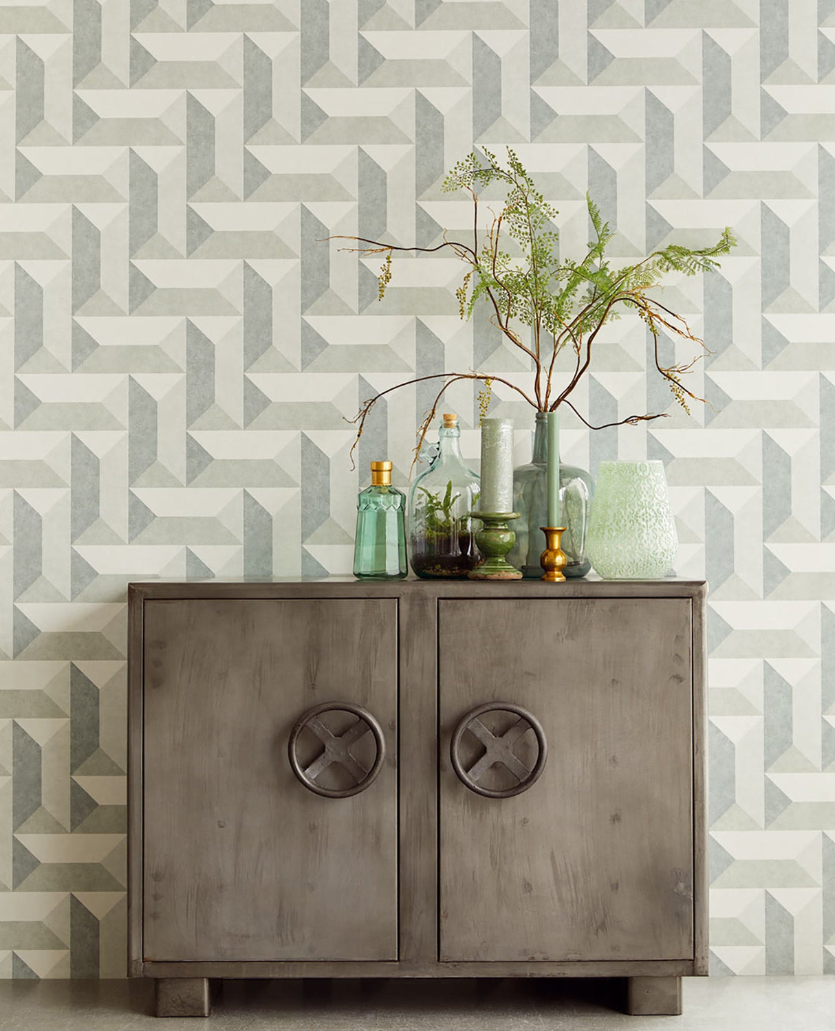 Eijffinger EJ382572 Sigge Slate Geometric Wallpaper