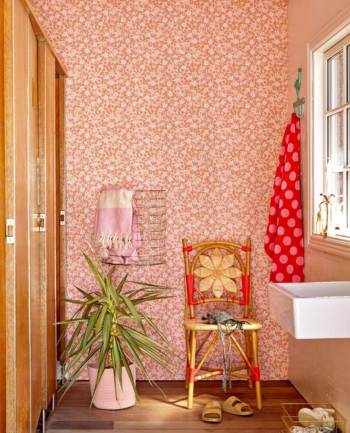 Eijffinger EJ383532 Maja Pink Miniature Floral Wallpaper