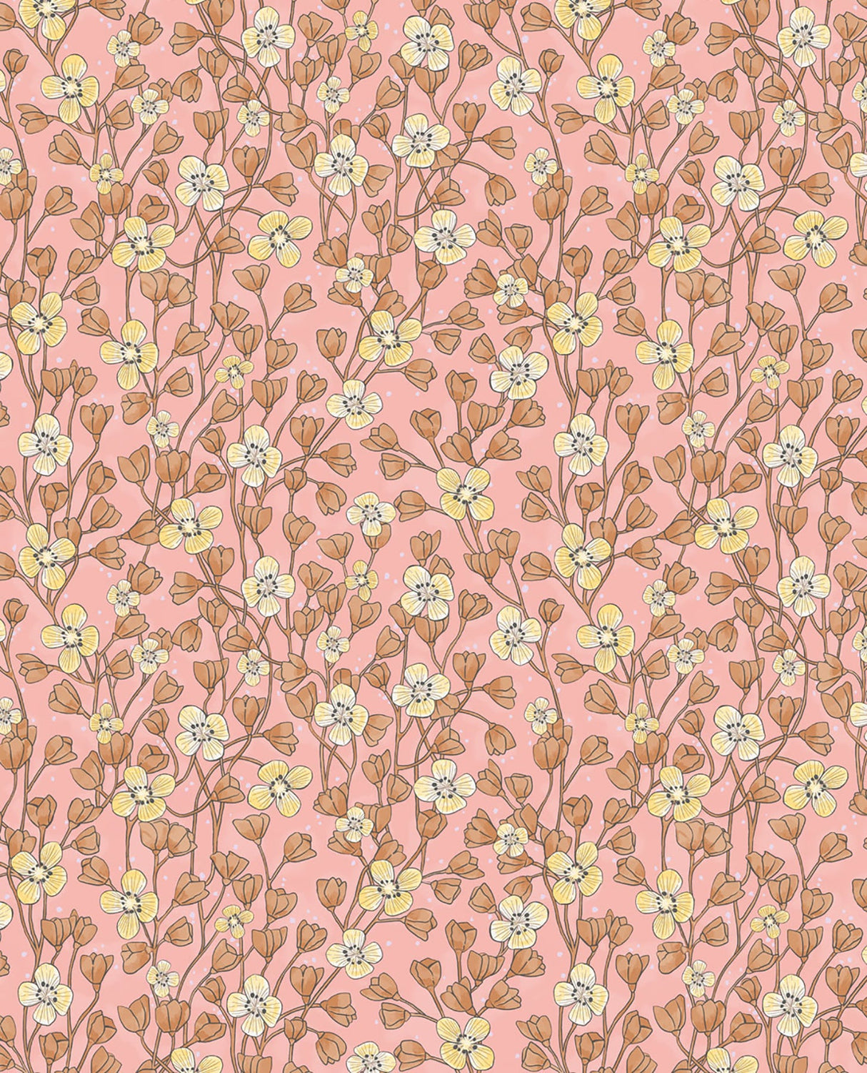 Eijffinger EJ383532 Maja Pink Miniature Floral Wallpaper
