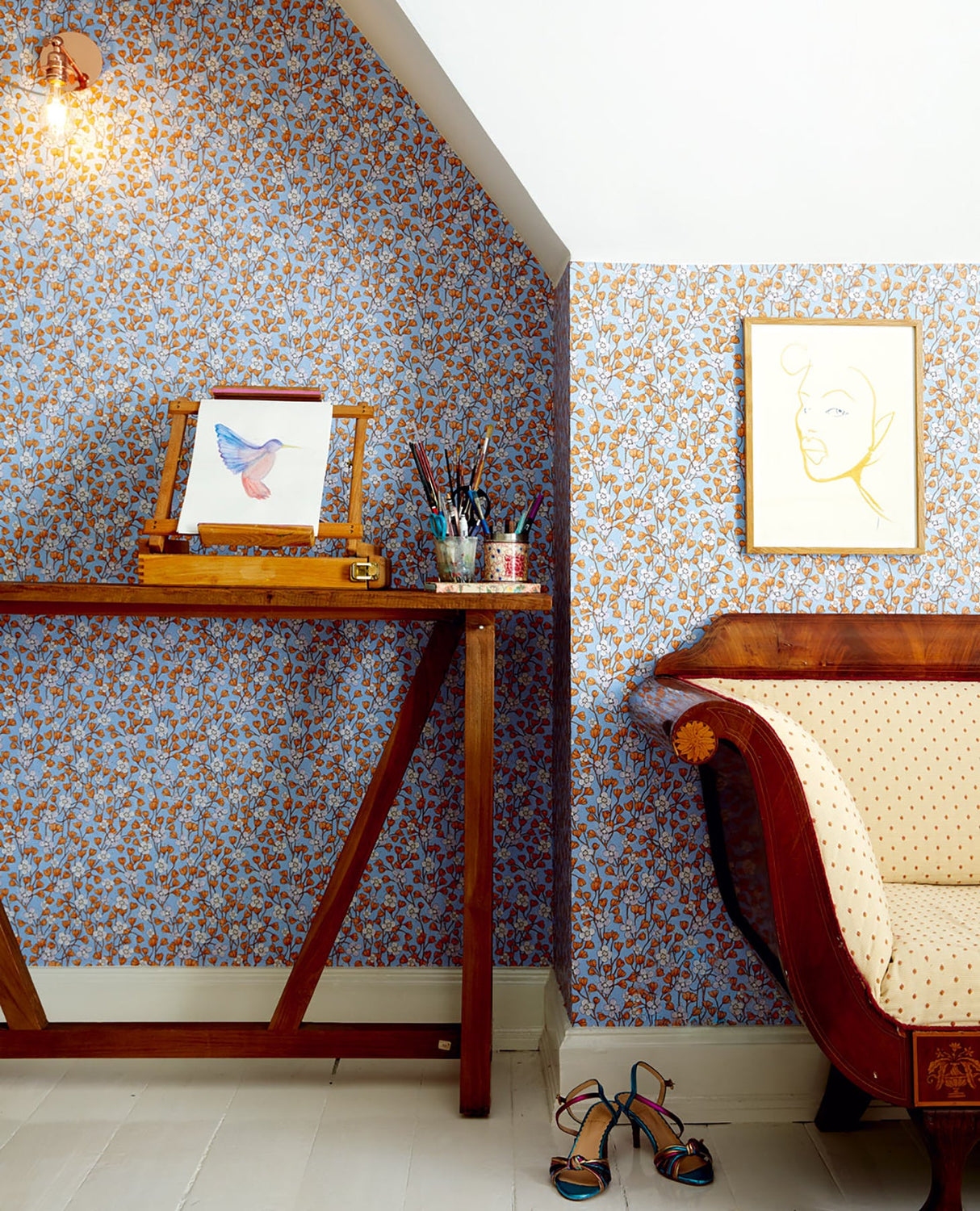 Eijffinger EJ383533 Maja Periwinkle Miniature Floral Wallpaper