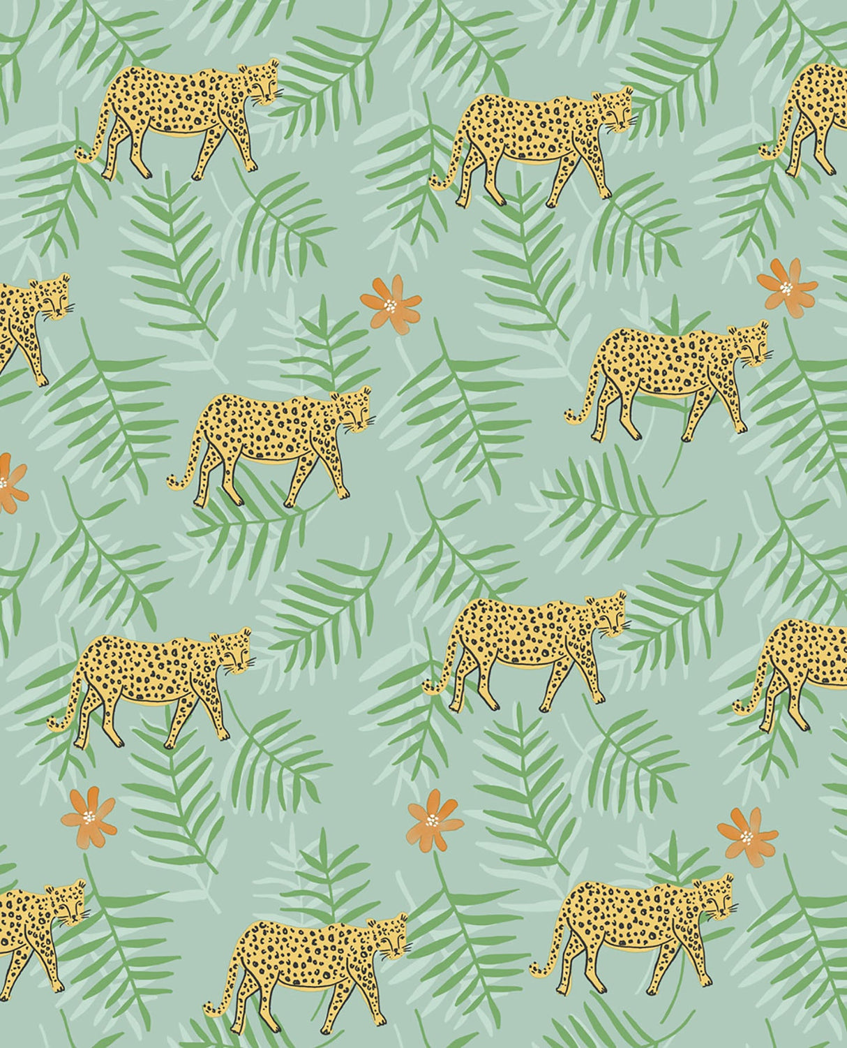 Eijffinger EJ383551 Exempel Green Cheetah Wallpaper
