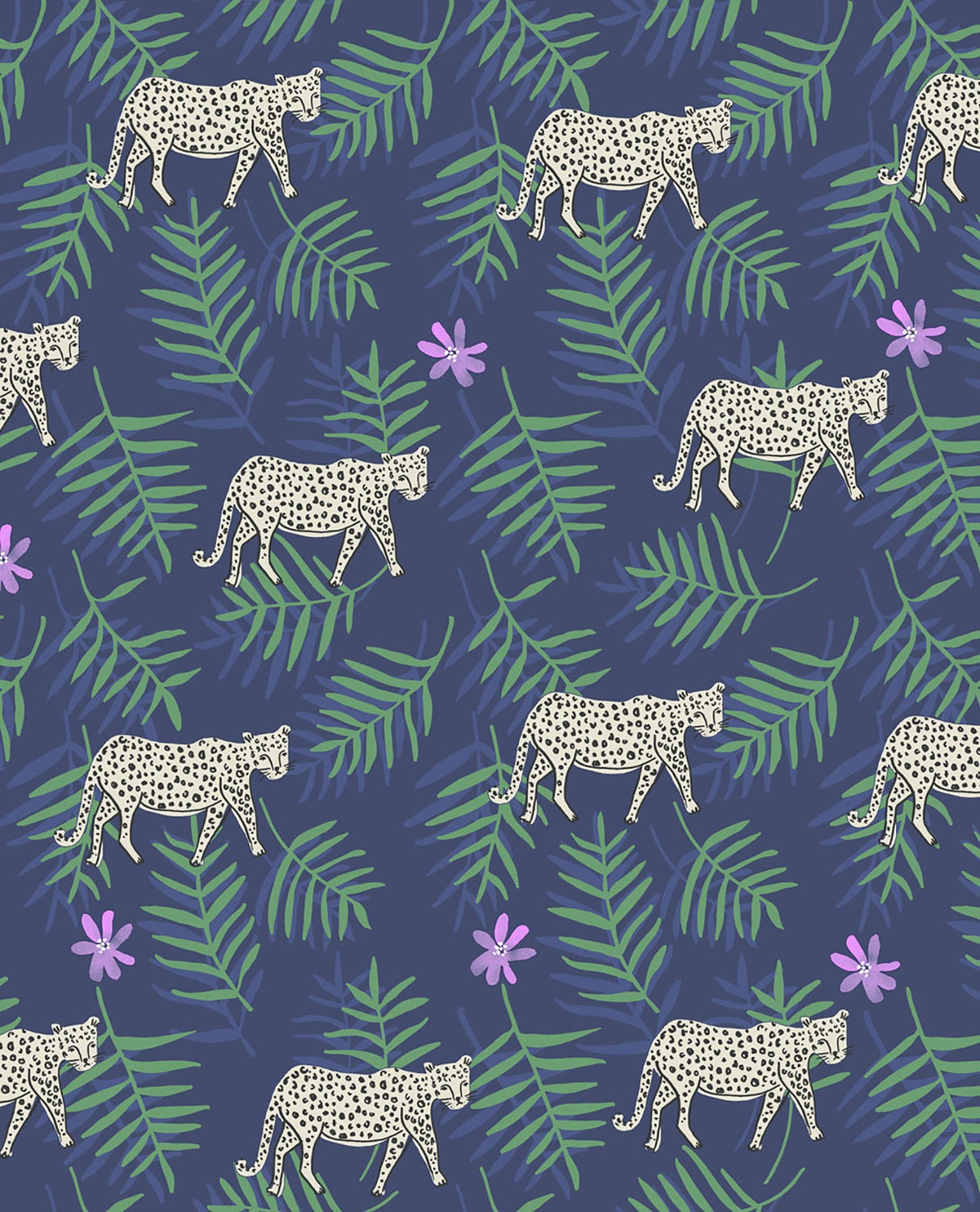 Eijffinger EJ383553 Exempel Indigo Cheetah Wallpaper