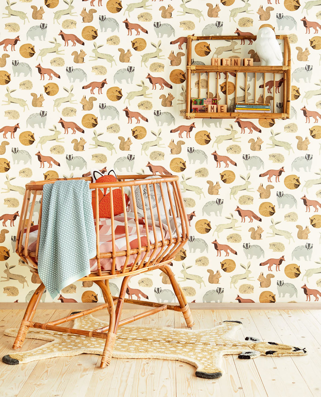 Eijffinger EJ399050 Mickel Brown Animals Wallpaper