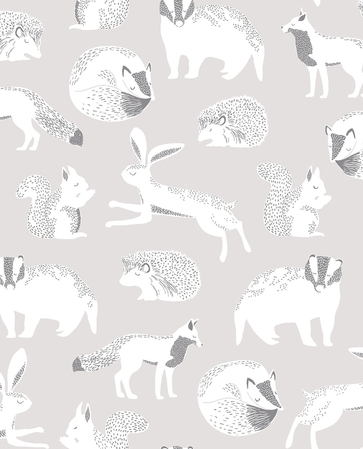Eijffinger EJ399060 Mickel Neutral Animals Wallpaper