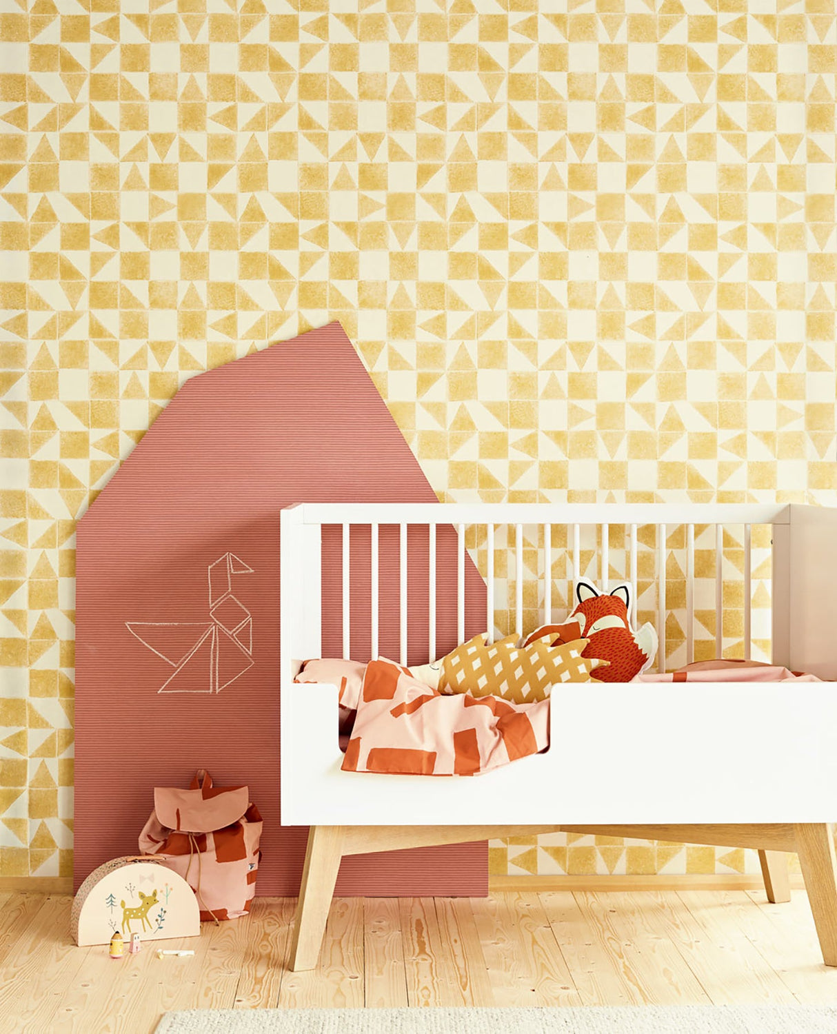 Eijffinger EJ399093 Robyn Wheat Geometric Wallpaper