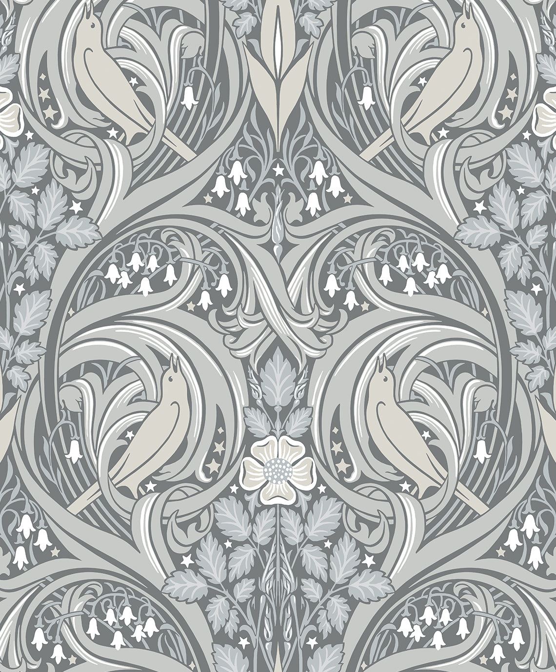 Etten Studios ET12210 Bird Scroll Wallpaper