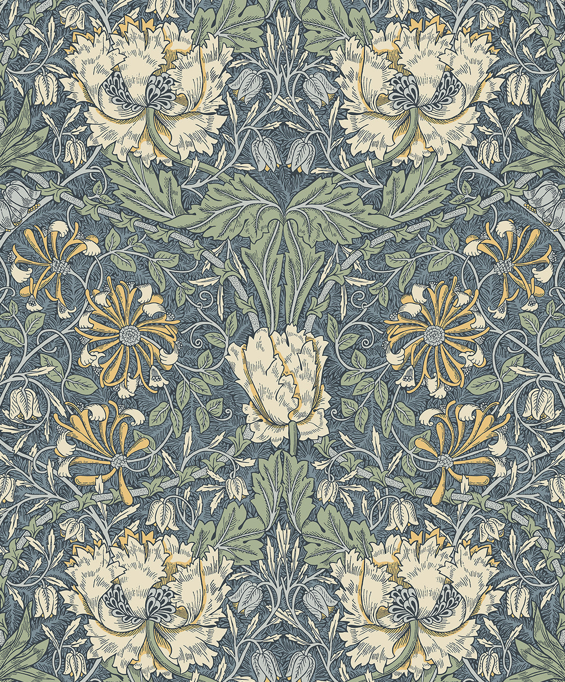 Etten Studios ET12602 Ogee Flora Wallpaper