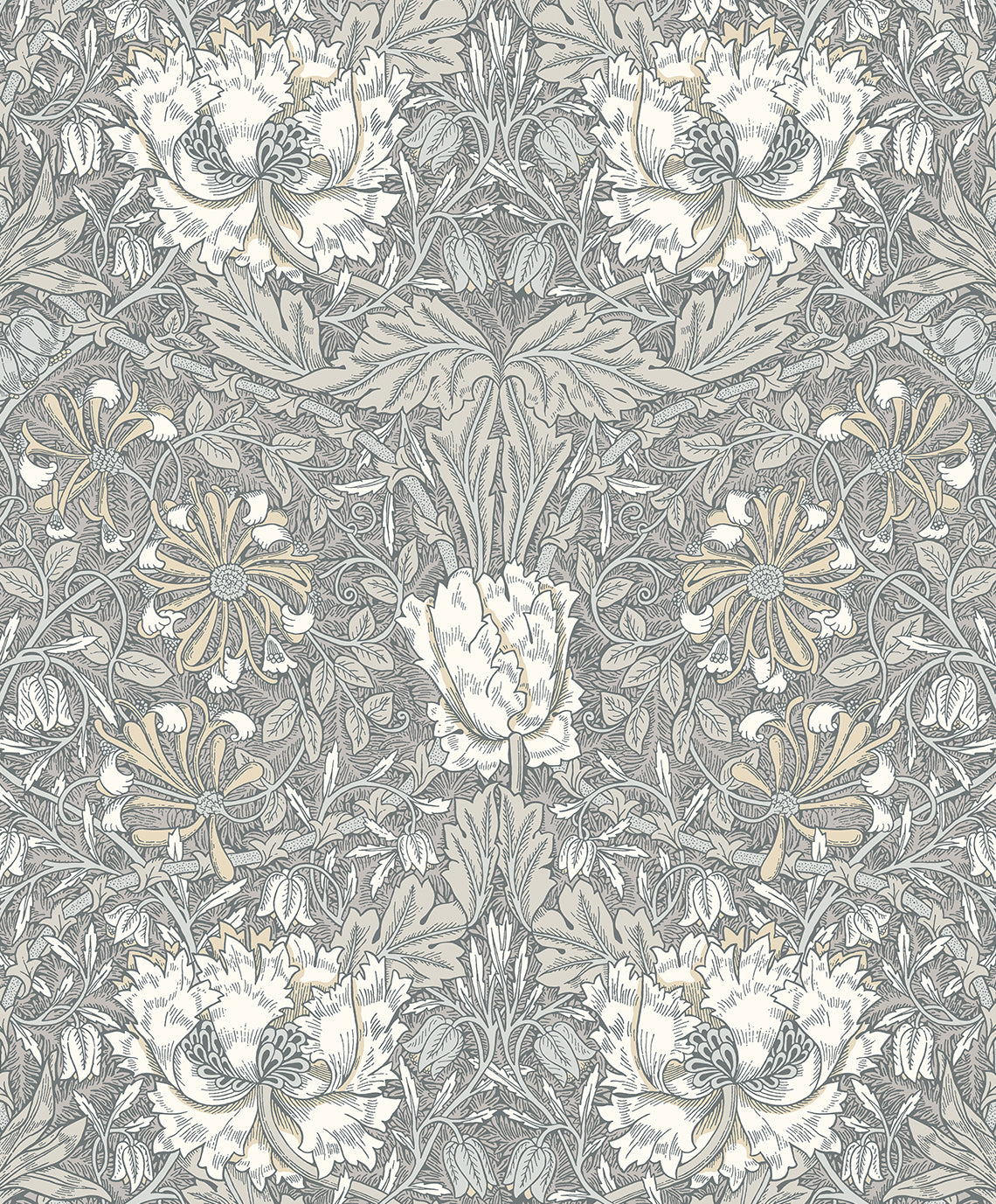 Etten Studios ET12607 Ogee Flora Wallpaper